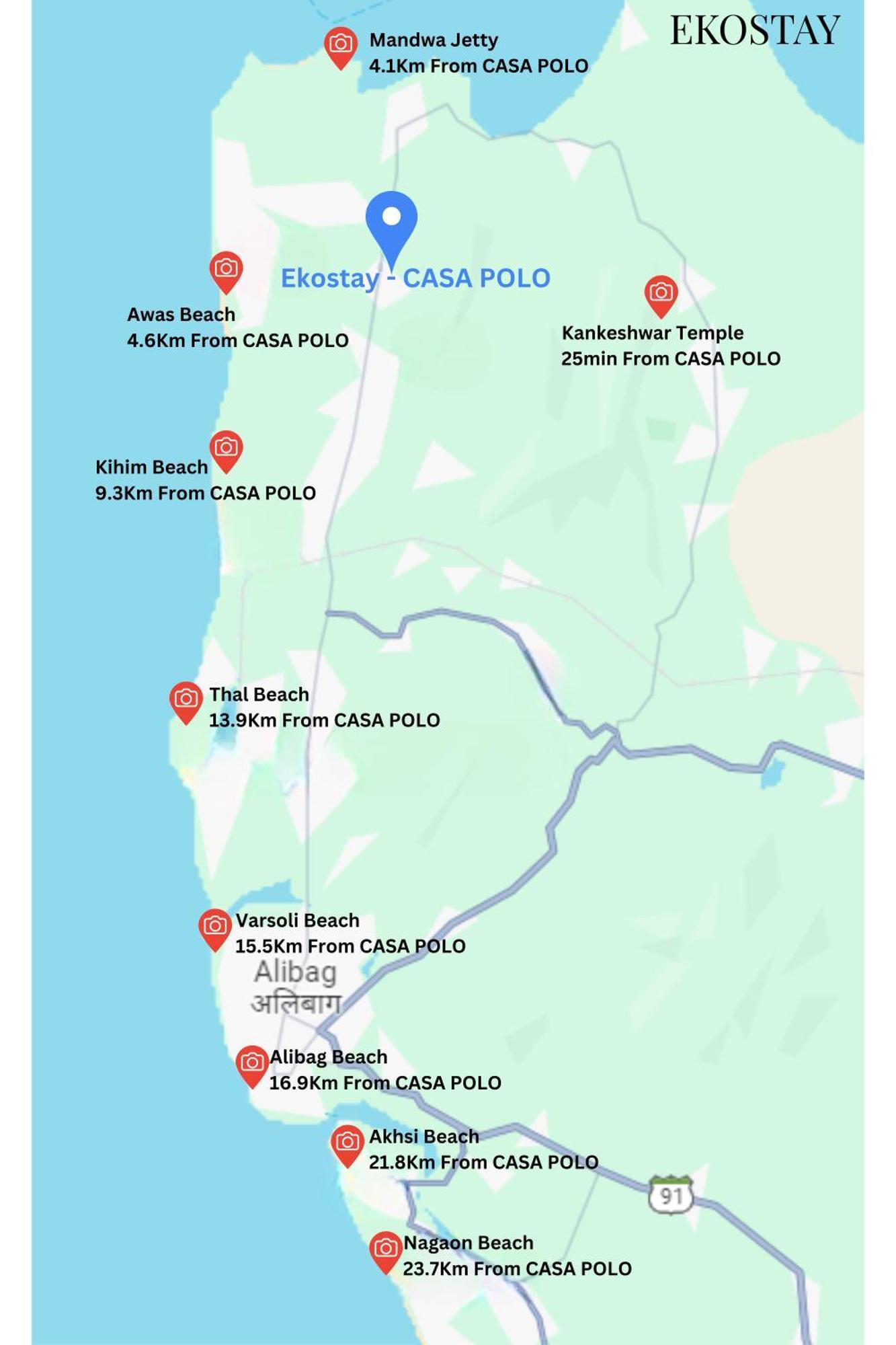 Eko Stay- Casa Polo Villa Alībāg Eksteriør billede